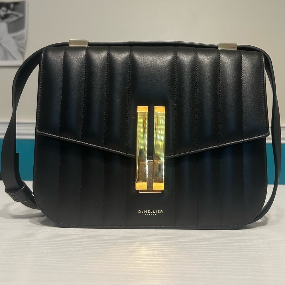Demellier Quilted Leather Crossbody Bag